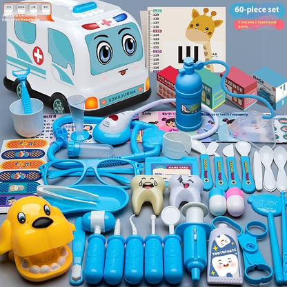 Flag Village Children's Doctor Toy Set Tool Medical Box