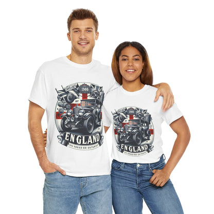 Flag Village UK Vintage Car Flag T-SHIRT Heavy Cotton Tee UK0015