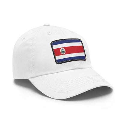 Flag Village Costa Rica Flag Hat Cap with Leather Patch