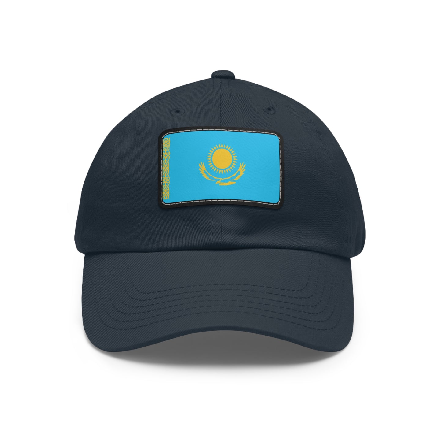 Flag Village Kazakhstan Flag Hat Cap with Leather Patch