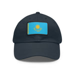 Flag Village Kazakhstan Flag Hat Cap with Leather Patch
