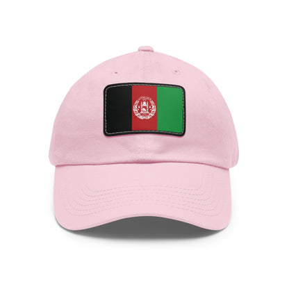 Flag Village Afghanistan Flag Hat Cap with Leather Patch