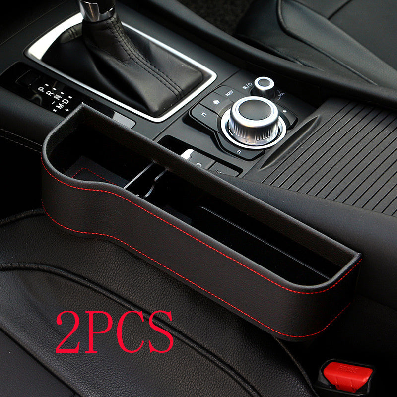 Flag Village Auto Tools PU Car Organizer Seat Gap Storage Box Car Seat Side Slit for Wallet Phone Coins Cigarette Keys Cards Car Accessories