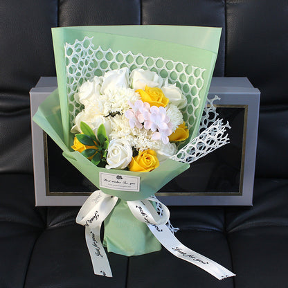 Flag Village Valentine's Day Gift 19 Rose Soap Bouquet Gift Box
