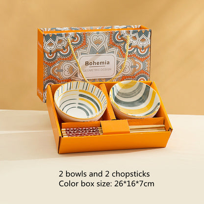 Flag Village Galaxy Planet Tableware Set Gift Color Box