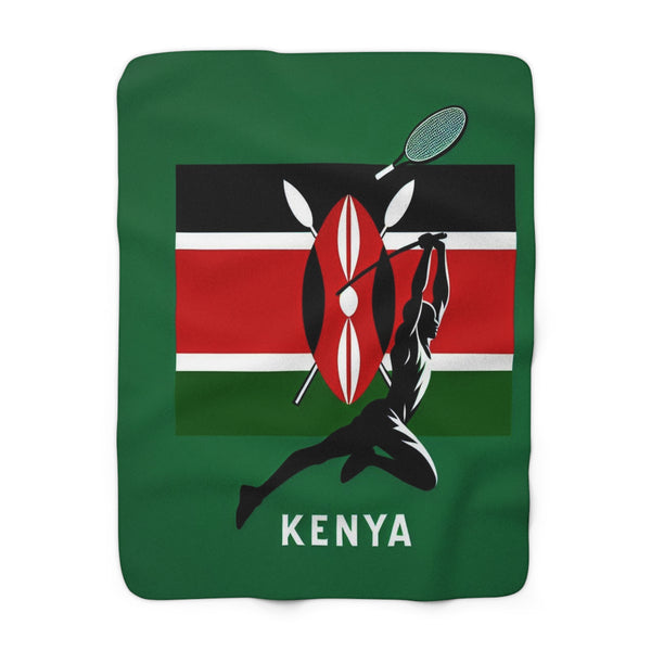 Flag Village KENYA Sporting Flag Sherpa Fleece Blanket KEN0001