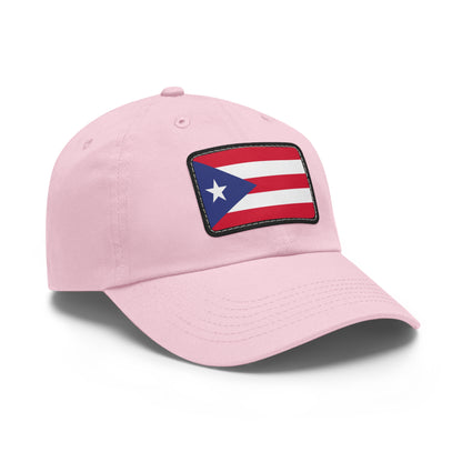 Flag Village Puerto Rico Flag Hat Cap with Leather Patch