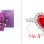 Flag Village Eternal Rose Teddy Bear Gifts Box With Necklace Rotate Rose Jewelry Box Valentine Wedding Storage Gift Case For Women Girlfriend