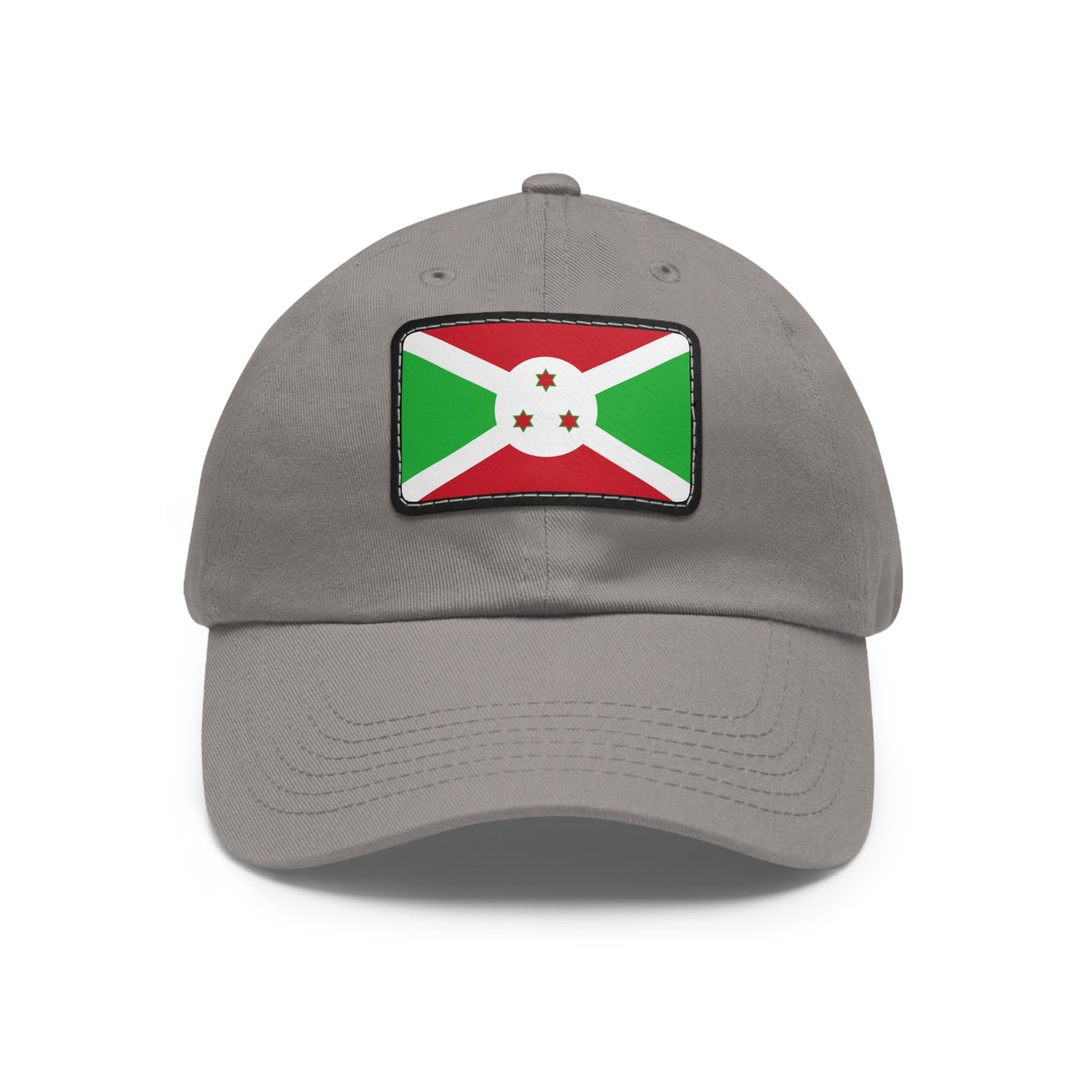 Flag Village Burundi Flag Hat Cap with Leather Patch