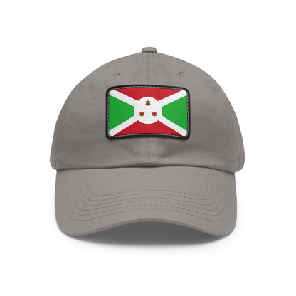 Flag Village Burundi Flag Hat Cap with Leather Patch