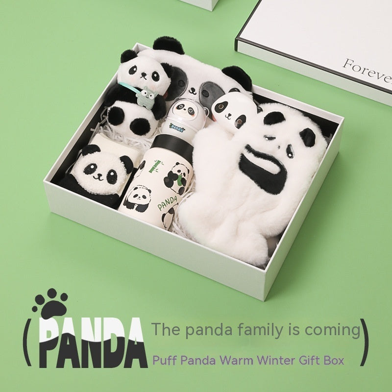 Flag Village Panda Peripheral Gifts Girlfriends Birthday Elements Practical Winter Warm New Years's Banquet Hand Box Christmas