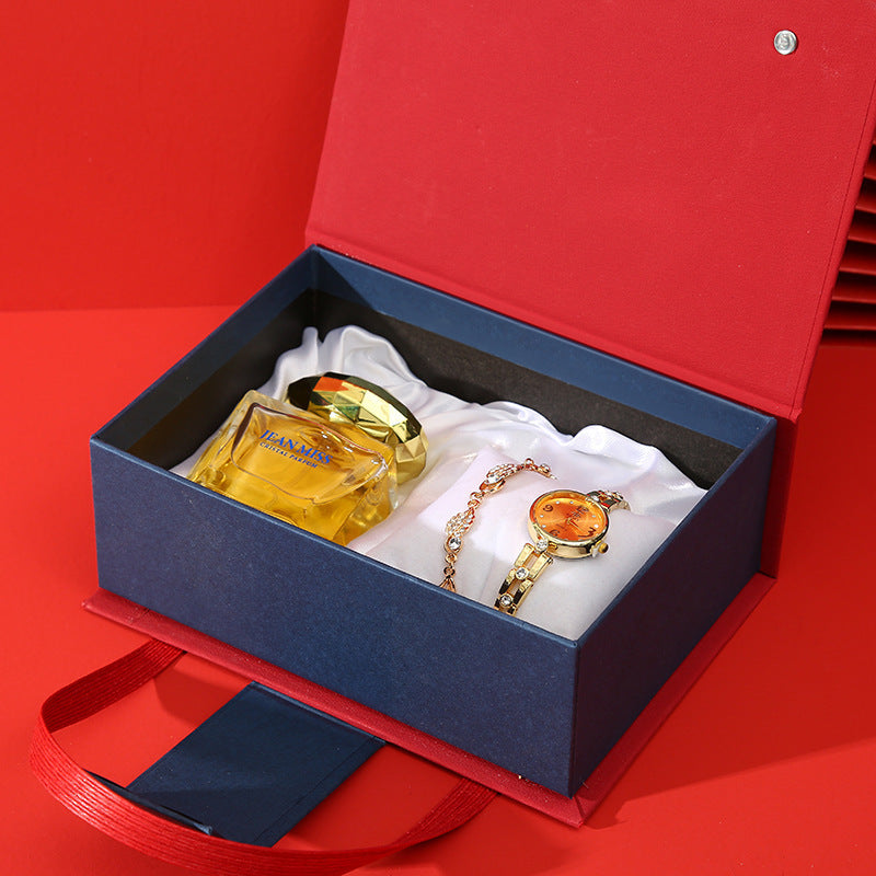 Flag Village Hand Gift Set Watch Lipstick Perfume Gift Box
