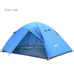 Flag Village Lightweight Camping Tent Double Layer Fiberglass 2 Person Waterproof Portable Travel Tent