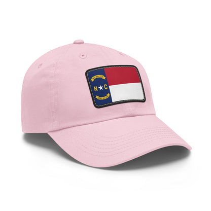 Flag Village USA North Carolina State Flag Hat Cap with Leather Patch
