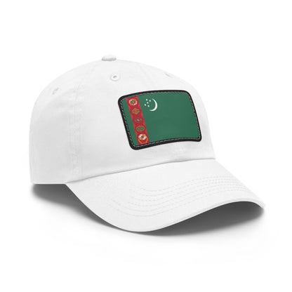 Flag Village Turkmenistan Flag Hat Cap with Leather Patch