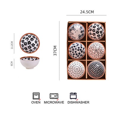 Flag Village Rattan Japanese Retro Rice Bowl Gift Box