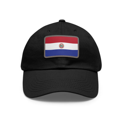 Flag Village Paraguay Flag Hat Cap with Leather Patch