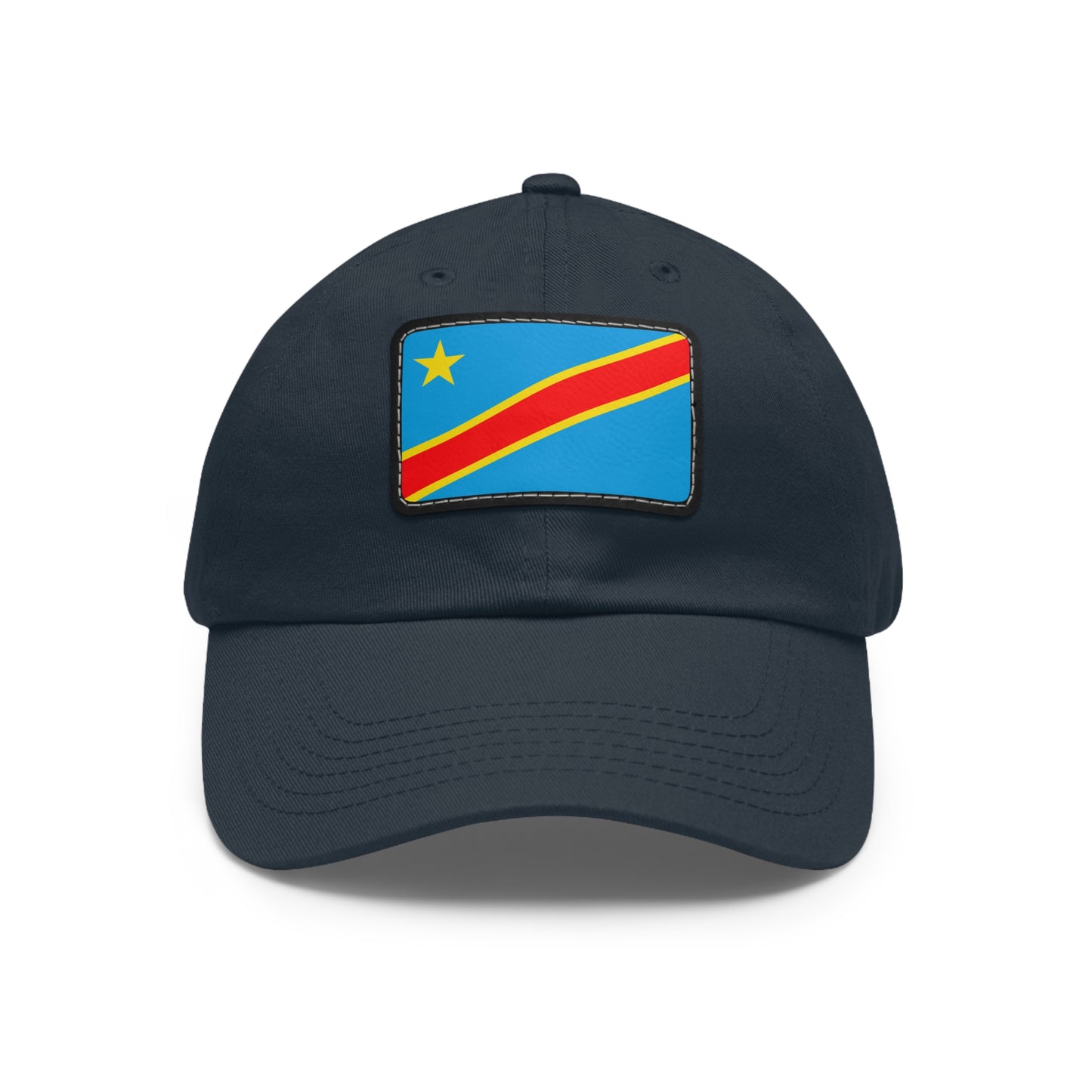 Flag Village Democratic Republic Of The Congo Flag Hat Cap with Leather Patch