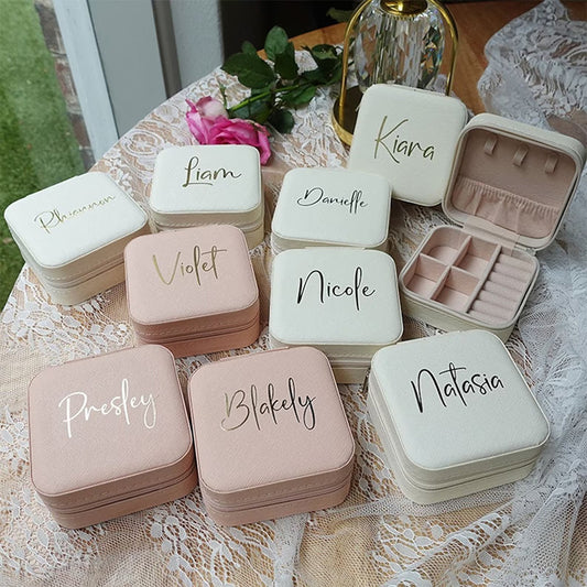 Flag Village Square Jewelry Box Custom Name Content Valentine's Day Gift Holiday Gift Jewelry Box