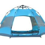 Flag Village Automatic Hexagonal Tent Multi-Person Double-Layer Outdoor Camping Rain Tent