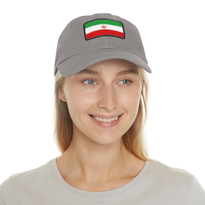 Flag Village Iran Flag Hat Cap with Leather Patch