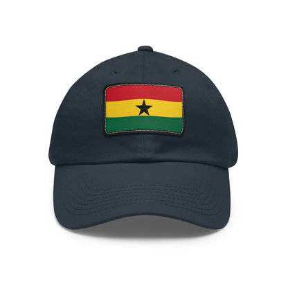 Flag Village Ghana Flag Hat Cap with Leather Patch