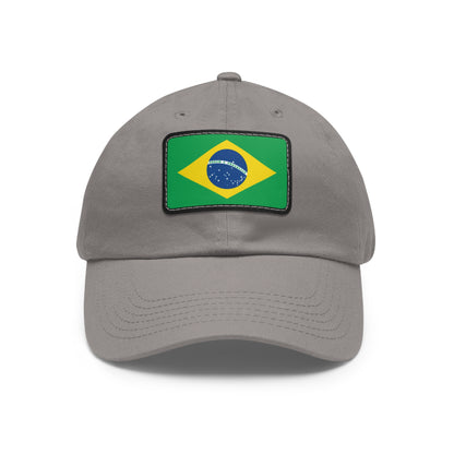 Flag Village Brazil Flag Hat Cap with Leather Patch