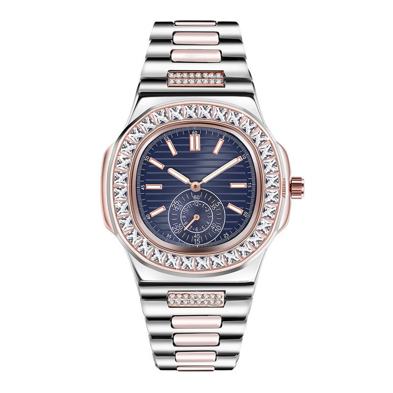 Flag Village Mens Fashion Alloy Band Diamond Gifts Watches