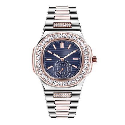 Flag Village Mens Fashion Alloy Band Diamond Gifts Watches