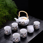 Flag Village Large-capacity Set Of Ceramic Tea Set With Gift Box