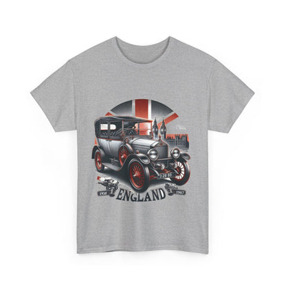 Flag Village UK Vintage Car Flag T-SHIRT Heavy Cotton Tee UK0014