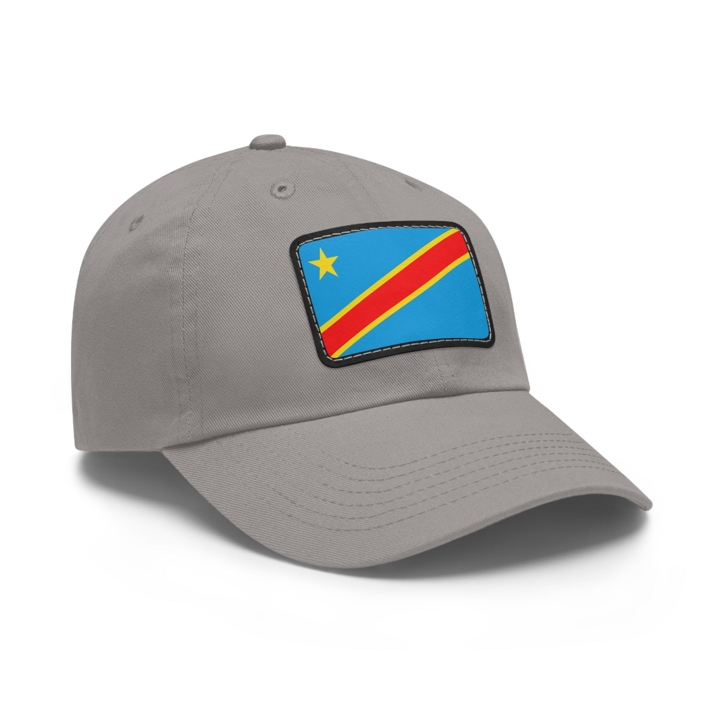 Flag Village Democratic Republic Of The Congo Flag Hat Cap with Leather Patch