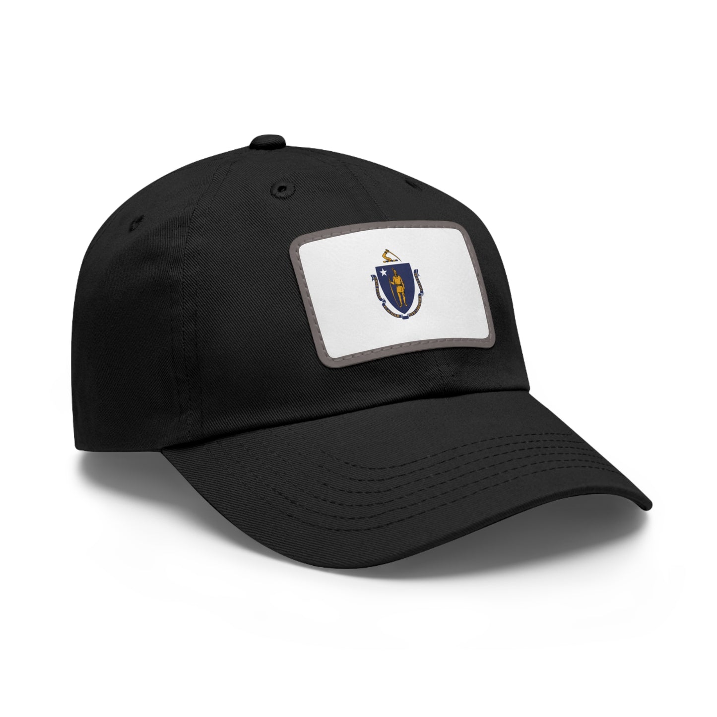 Flag Village USA Massachusetts State Flag Hat Cap with Leather Patch
