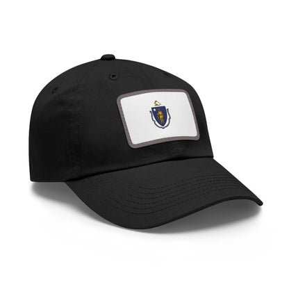 Flag Village USA Massachusetts State Flag Hat Cap with Leather Patch