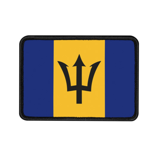 Flag Village Barbados Flag Embroidery Iron-On Patches
