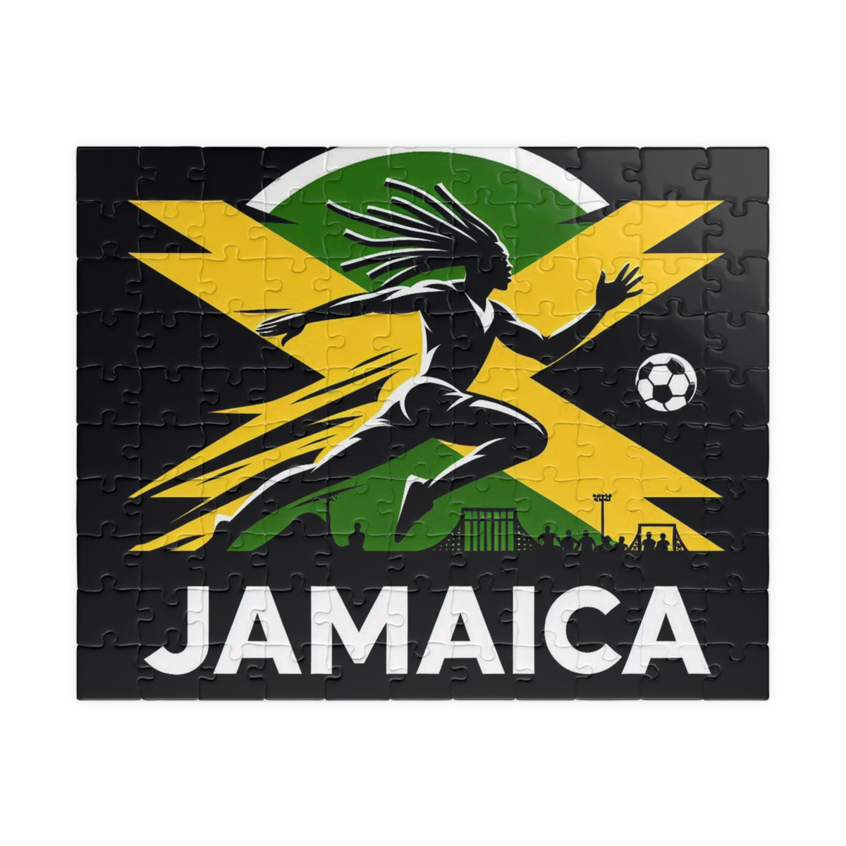 Flag Village Jamaica Sporting Flag Jigsaw Puzzle