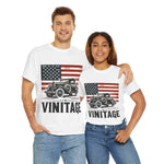 Flag Village USA Vintage Car Flag T-SHIRT Heavy Cotton Tee USA0002