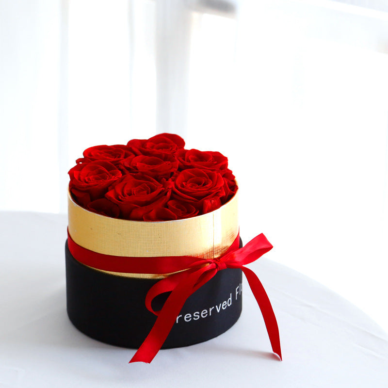 Flag Village Eternal Roses In Box Preserved Real Rose Flowers With Box Set Valentines Day Gift Romantic Artificial Flowers