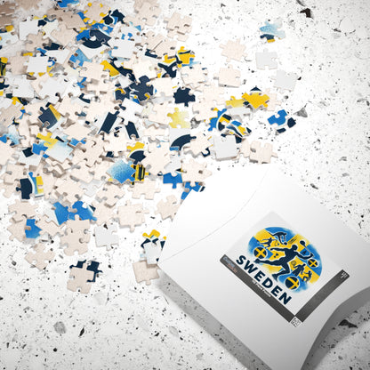 Flag Village Sweden Sporting Flag Puzzle (110, 252, 520, 1014-piece) SWE0006