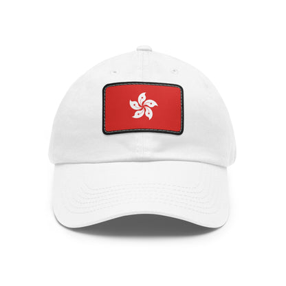 Flag Village Hong Kong Flag Hat Cap with Leather Patch