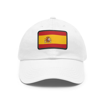 Flag Village Spain Flag Hat Cap with Leather Patch