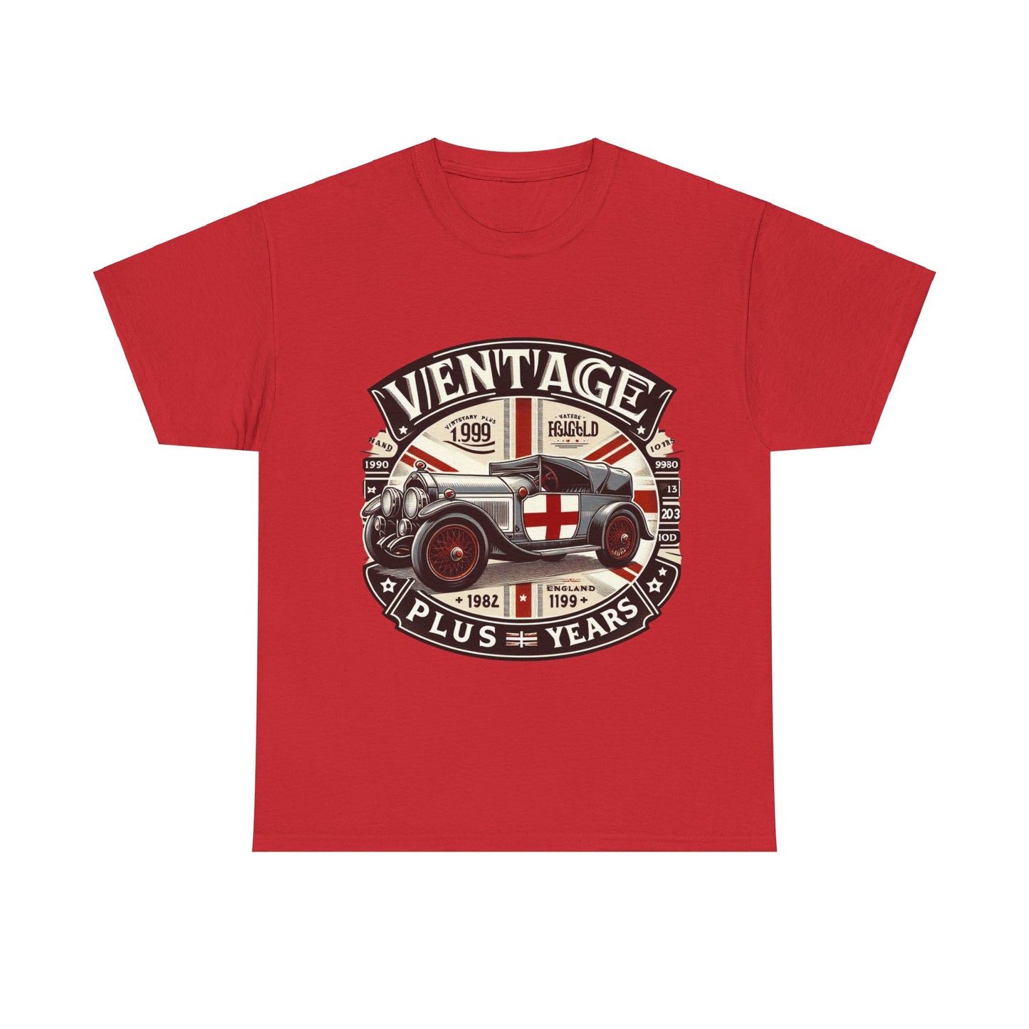 Flag Village UK Vintage Car Flag T-SHIRT Heavy Cotton Tee UK0005
