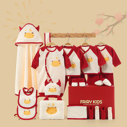 Flag Village Baby Gift Box Suit Newborn Clothes Pure Cotton