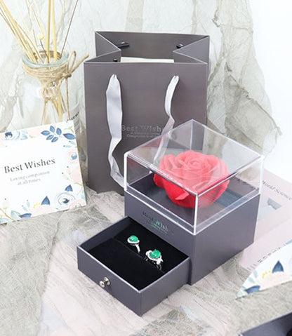 Flag Village Eternal flower gift box Earring Necklace Pendant box couple ring box