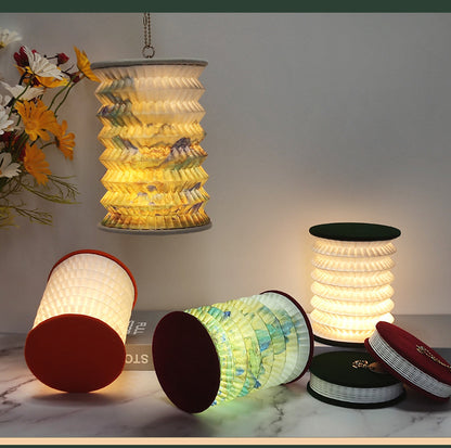 Flag Village Folding Small Lantern For Cultural And Creative Gifts