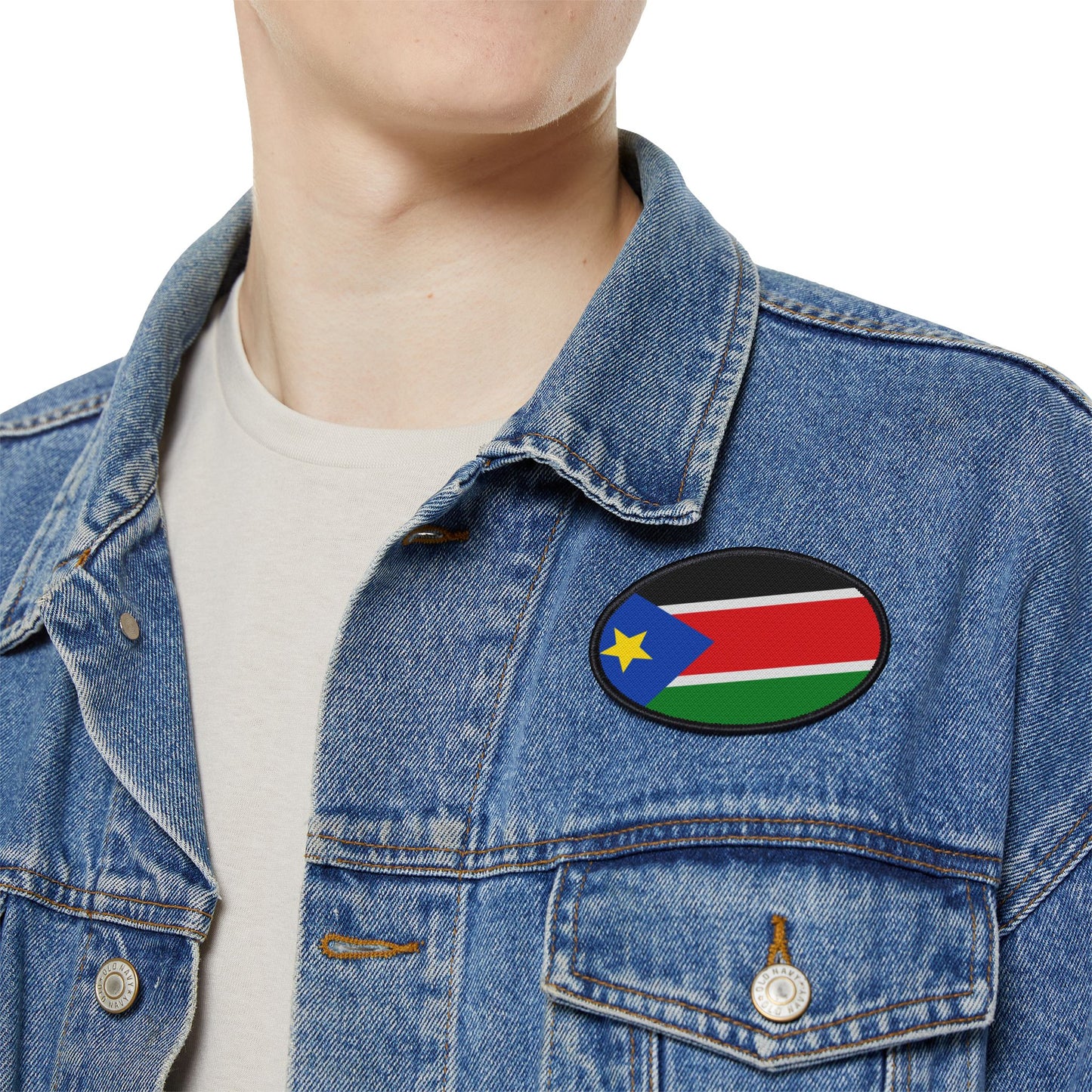 Flag Village South Sudan Flag Embroidery Iron-On Patches