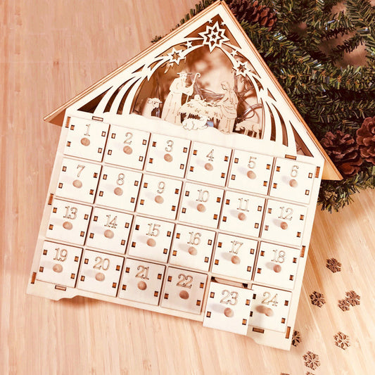 Flag Village DIY wooden calendar Christmas gift box