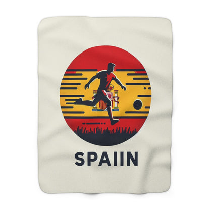Flag Village Spain Sporting Flag Sherpa Fleece Blanket ESP0009
