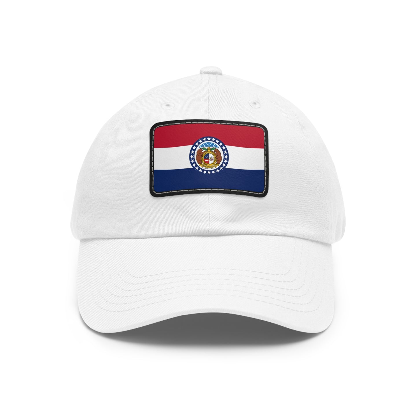 Flag Village USA Missouri State Flag Hat Cap with Leather Patch