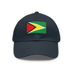 Flag Village Guyana Flag Hat Cap with Leather Patch